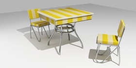 Chairs and square table