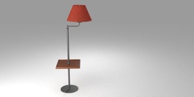 Living room lamp with little table
