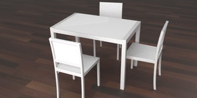 Chairs and square table