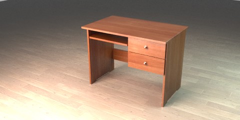 Wooden Desk For Kids Resources Free 3d Models For Blender