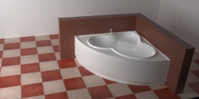 Corner bathtub