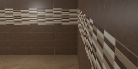 Brown wall tiles